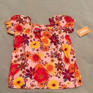 Gymboree Pink and Orange Floral Blouse